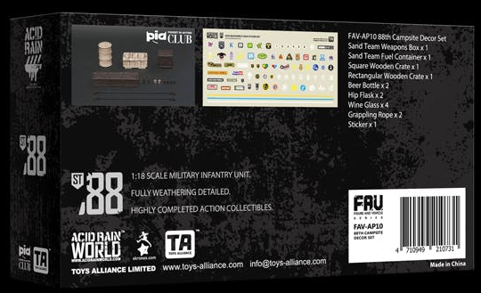 FAV-AP10 88th Campsite Decor Set 1:18 Scale | Acid Rain FAV