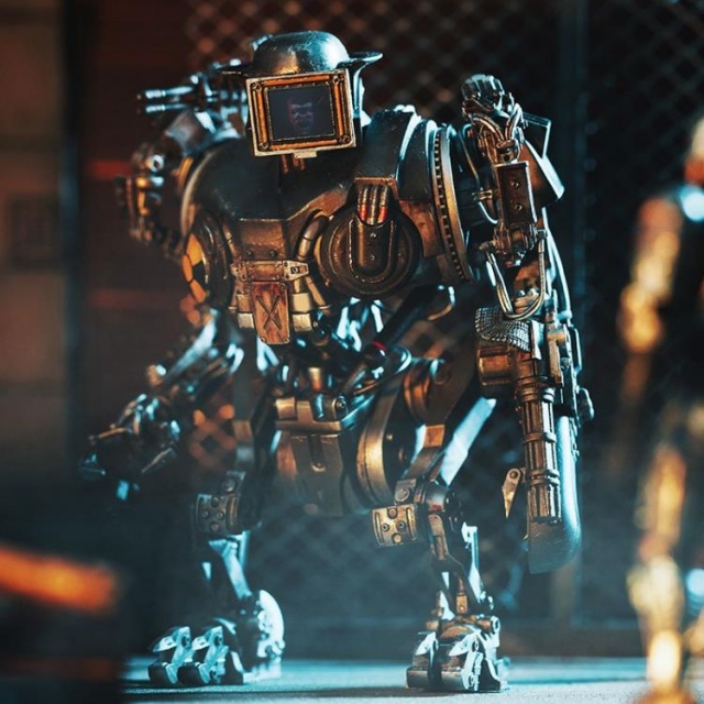 Cain Battle Damaged Robot Version PX Review Exclusive 1:18 Scale | Robocop 2 | Hiya Toys