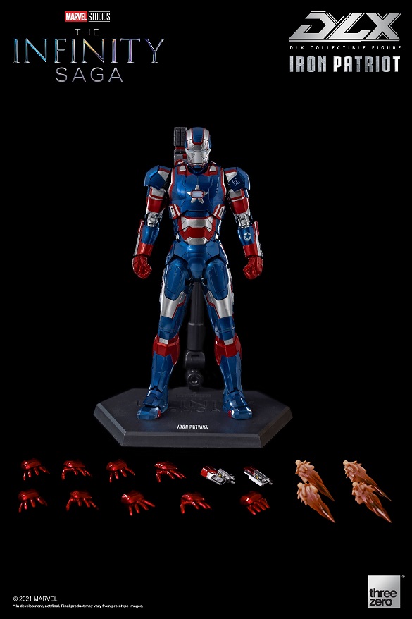Iron Patriot 1:12 Scale Figure | Threezero The Avengers Infinity Saga DLX