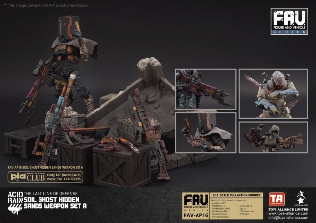 FAV-AP16 Soil Ghost Hidden Sands Weapon Set A 1:18 Scale | Acid Rain FAV