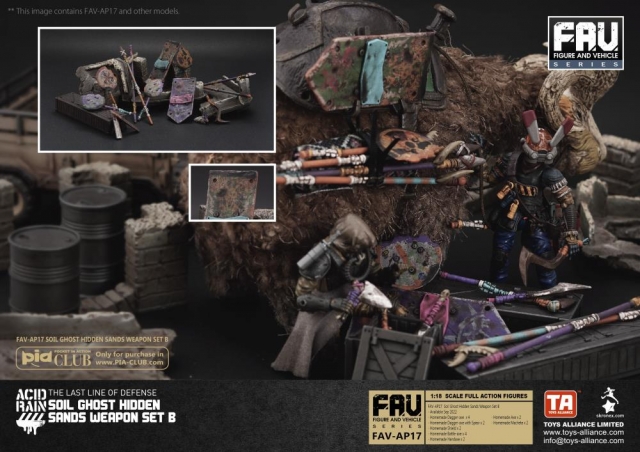 FAV-AP17 Soil Ghost Hidden Sands Weapon Set B 1:18 Scale | Acid Rain FAV