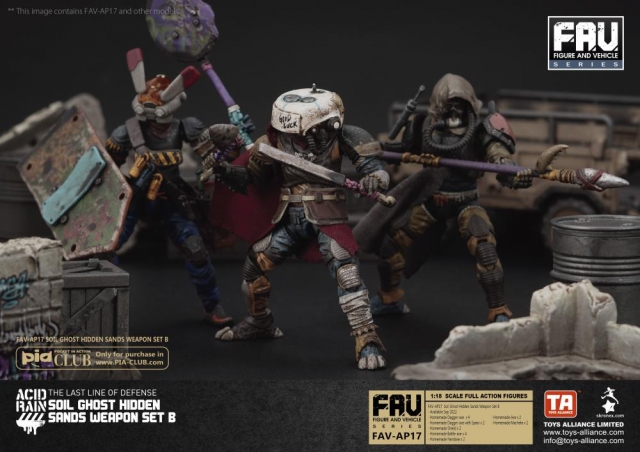 FAV-AP17 Soil Ghost Hidden Sands Weapon Set B 1:18 Scale | Acid Rain FAV