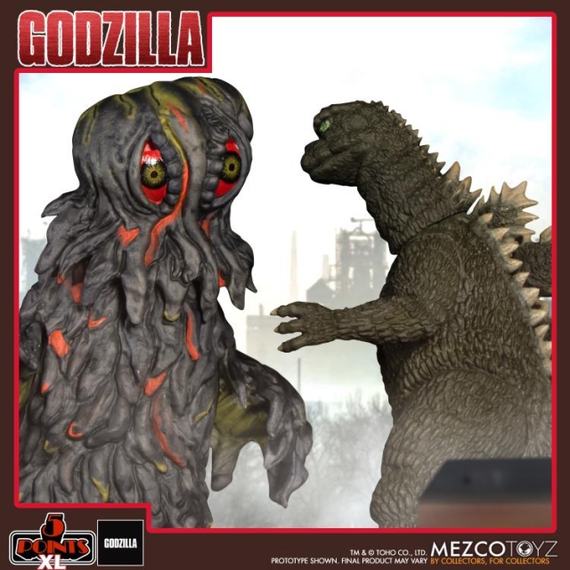 Godzilla and Hedorah Final and Flying Forms 5 Points XL | Godzilla vs Hedorah | Mezco Toyz