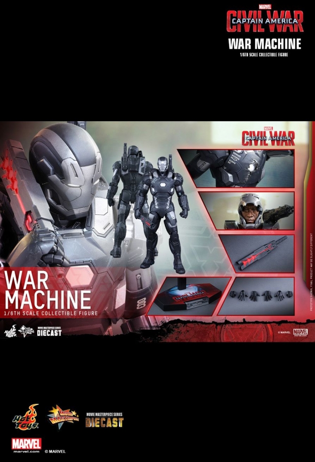 Captain America Civil War War Machine Mark III 1:6 Scale | Hot Toys Movie Masterpiece | Marvel