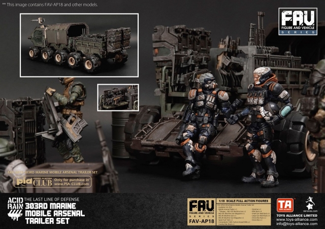 FAV-AP18 303rd Marine Mobile Arsenal Trailer Set 1:18 Scale | Acid Rain FAV