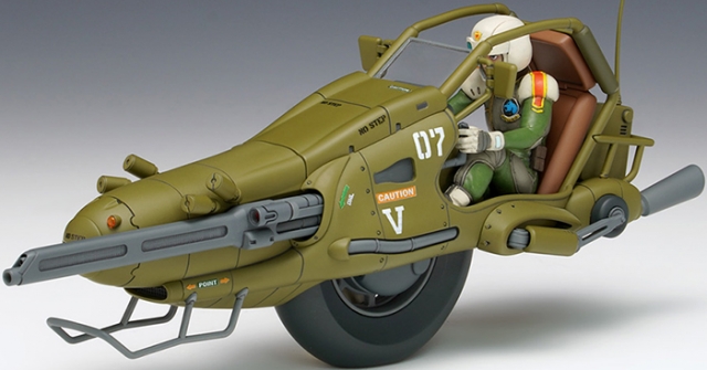 KM-013 Fighting Monobike Hound with Hiro 1/20 Scale Model Kit | The Venus Wars | Wace