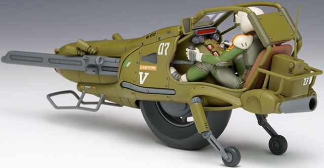 KM-013 Fighting Monobike Hound with Hiro 1/20 Scale Model Kit | The Venus Wars | Wace