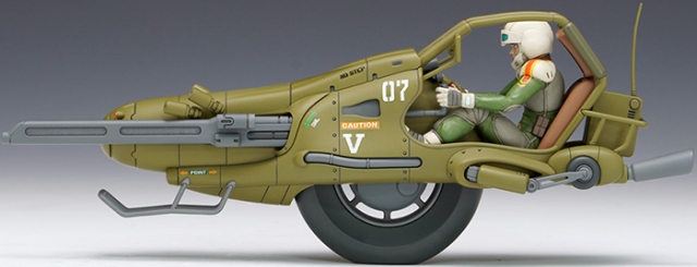 KM-013 Fighting Monobike Hound with Hiro 1/20 Scale Model Kit | The Venus Wars | Wace