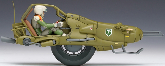 KM-013 Fighting Monobike Hound with Hiro 1/20 Scale Model Kit | The Venus Wars | Wace