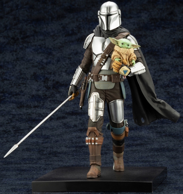 The Mandalorian and Grogu with Beskar Staff Statue | Star Wars: The Mandalorian | Kotobukiya