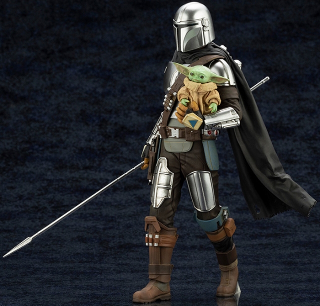 The Mandalorian and Grogu with Beskar Staff Statue | Star Wars: The Mandalorian | Kotobukiya