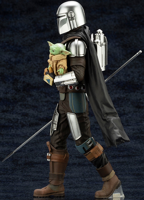 The Mandalorian and Grogu with Beskar Staff Statue | Star Wars: The Mandalorian | Kotobukiya