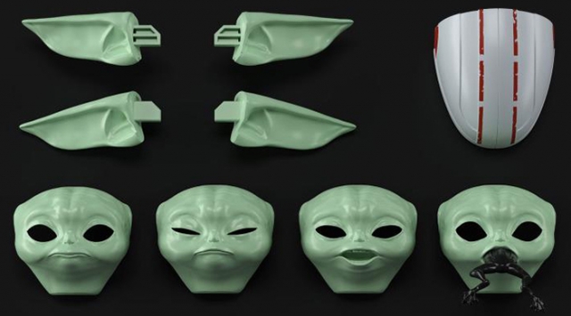 Grogu 1/4 and 1/12 Scale Model Kit Set | The Mandalorian | Bandai Spirits 
