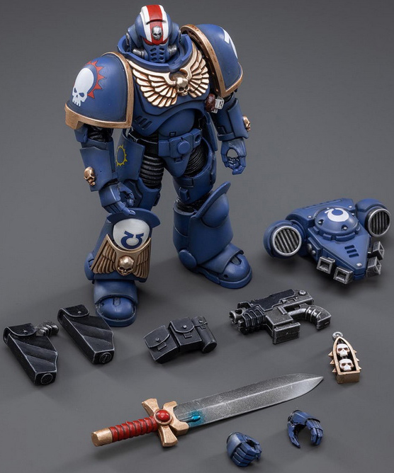Ultramarines Primaris Lieutenant Erastus 1/18 Scale | Warhammer 40K | Joy Toy 