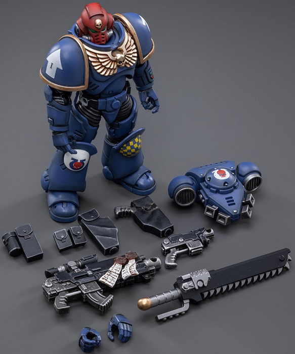Ultramarines Heroes of the Chapter Brother Veteran Sergeant Castor 1/18 Scale | Warhammer 40K | Joy Toy 