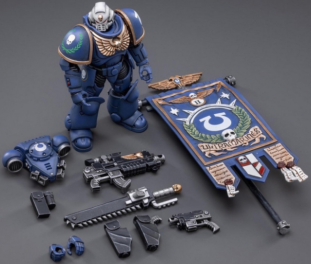 Ultramarines Primaris Ancient Posca 1/18 Scale | Warhammer 40K | Joy Toy 