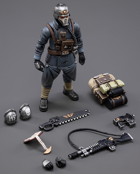 Death Korps of Krieg Veteran Squad Guardsman Squad Sergeant 1/18 Scale | Warhammer 40K | Joy Toy