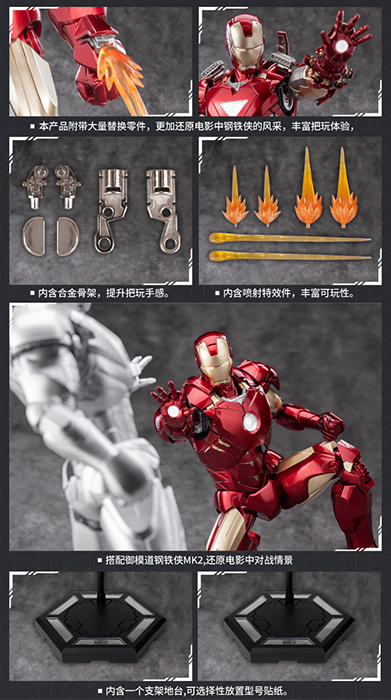 Iron Man Mark 4 and Mark 6 1/9 Scale Model Kit | Avengers | E-Model