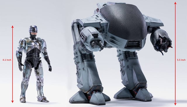 ED-209 and Robocop Battle Damaged SDCC 2022 Exclusive 1:18 Scale | Robocop | Hiya Toys