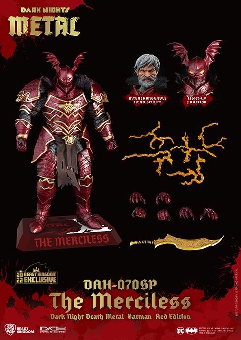 DAH-070SP DK Death Batman Merciless Special Red Edition SDCC 2022 Dynamic 8ction Heroes | Dark Knights: Death Metal | Beast Kingdom