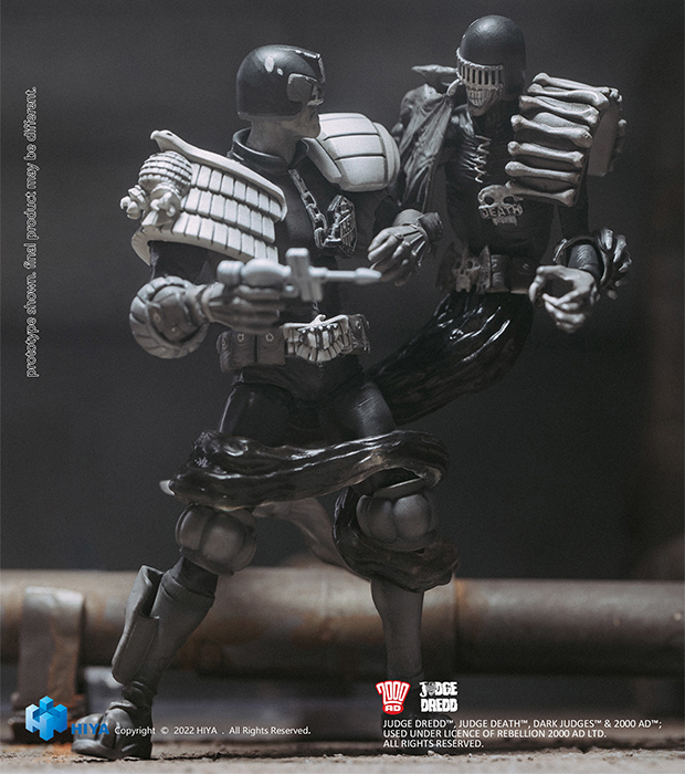 Judge Dredd vs Judge Death SDCC 2022 PX Previews Exclusive 1/18 Scale | 2000 AD Judge Dredd | Hiya Toys