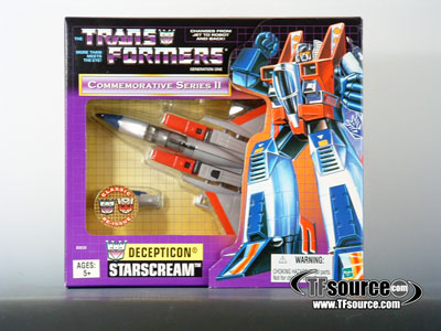 Transformers G1 Starscream | The Transformers Generation One Commemorative Series