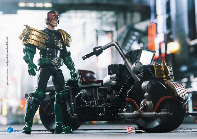 Judge Dredd & Lawmaster Mark II PX Previews Exclusive 1:18 Scale | 2000 A.D. Judge Dredd | Hiya Toys
