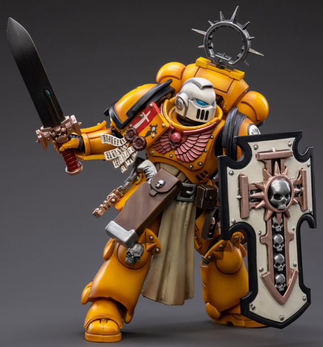 Primaris Space Marines Imperial Fists Bladeguard Veteran 1/18 Scale | Warhammer 40K | Joy Toy