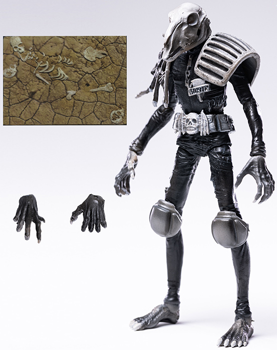 Judge Mortis Black and White 1/18 Scale Exquisite Mini | 2000 A.D. Judge Dredd | Hiya Toys