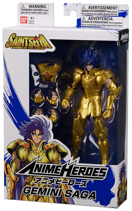 Gemini Saga Anime Heroes | Knights of the Zodiac: Saint Seiya | Bandai Spirits