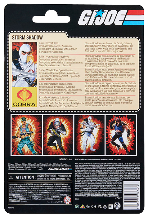 Storm Shadow 6-Inch Scale | G.I. Joe Classified Series Retro Cardback