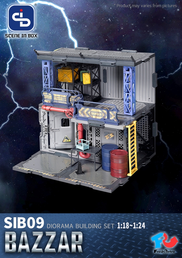 SIB-09 Bazaar Diorama Building Set | Scene in Box | Fresh Retro