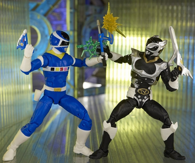 Blue Ranger Vs. Silver Psycho Battle Pack Lightning Collection | Mighty Morphin Power Rangers | Hasbro