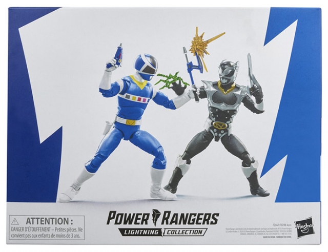 Blue Ranger Vs. Silver Psycho Battle Pack Lightning Collection | Mighty Morphin Power Rangers | Hasbro