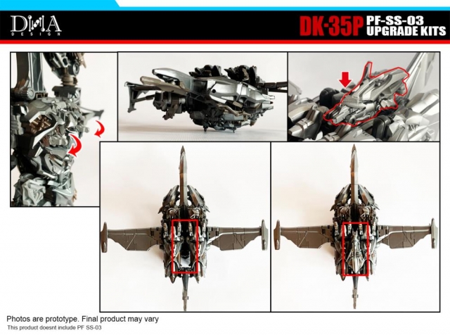 DK-35P Upgrade Kit for Transformers Studio Series Premium Finish SS-03 Megatron | Dna Design | Upgrade Kit