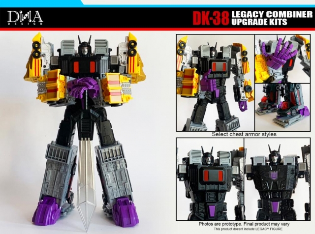 DK-38 Upgrade Kit for Transformers Legacy Motormaster and Menasor | Dna Design | Upgrade Kit