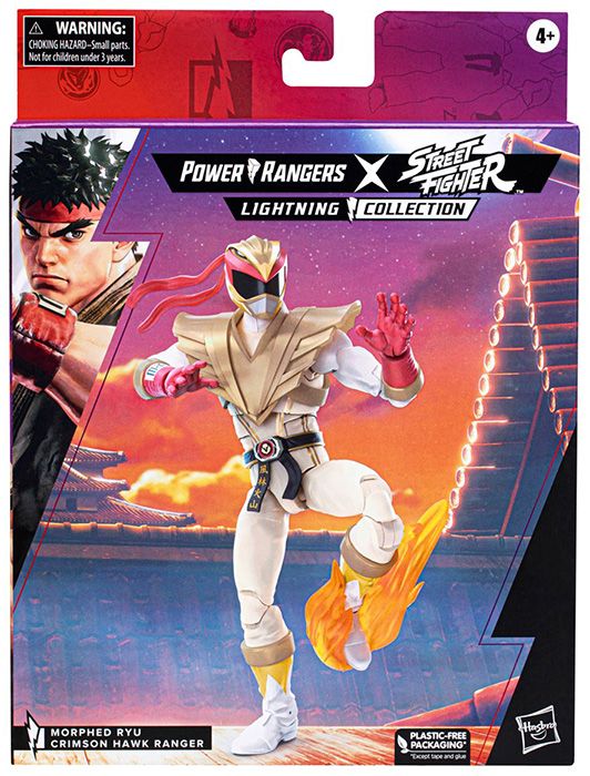 Crimson Hawk Ryu 6-inch Scale Lightning Collection | Power Rangers x Street Fighter | Hasbro
