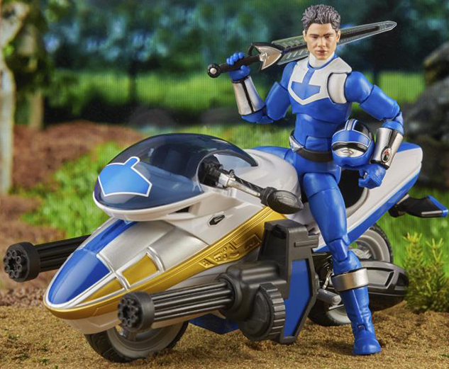 Blue Ranger and Vector Cycle Set Deluxe Lightning Collection | Power Rangers Time Force | Hasbro