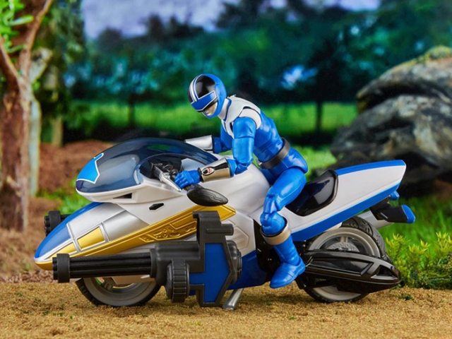 Blue Ranger and Vector Cycle Set Deluxe Lightning Collection | Power Rangers Time Force | Hasbro