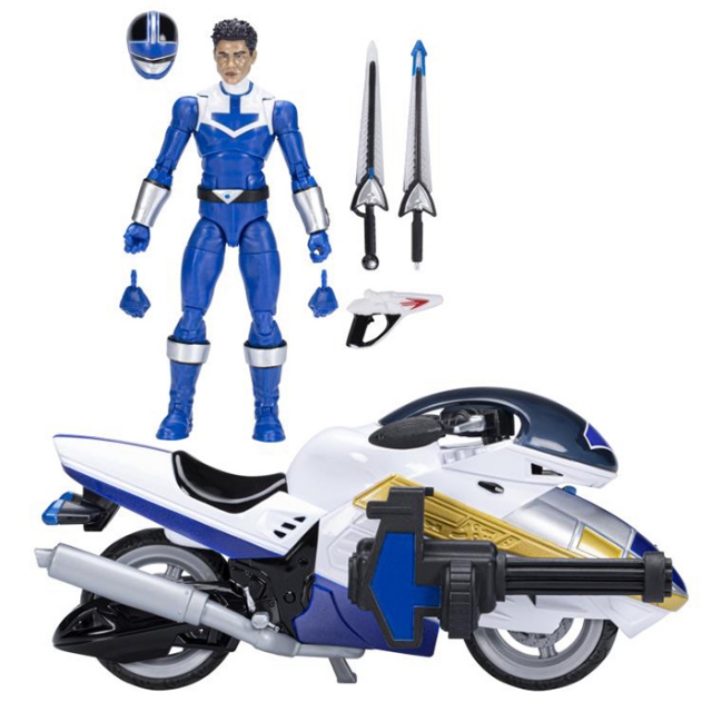 Blue Ranger and Vector Cycle Set Deluxe Lightning Collection | Power Rangers Time Force | Hasbro