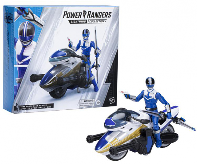 Blue Ranger and Vector Cycle Set Deluxe Lightning Collection | Power Rangers Time Force | Hasbro