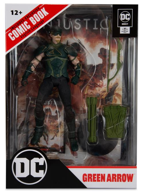 Green Arrow 7-inch Scale with Injustice 2 Comic Book | Page Punchers | McFarlane Toys