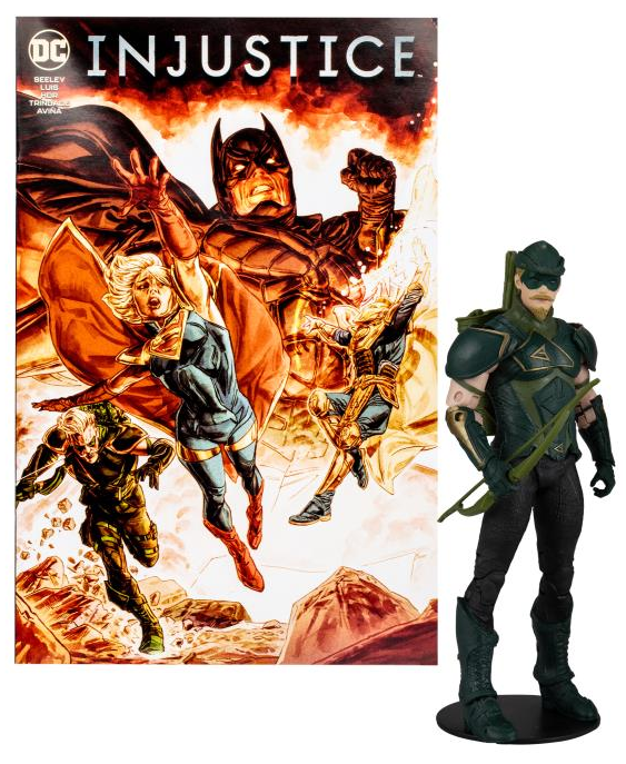 Green Arrow 7-inch Scale with Injustice 2 Comic Book | Page Punchers | McFarlane Toys
