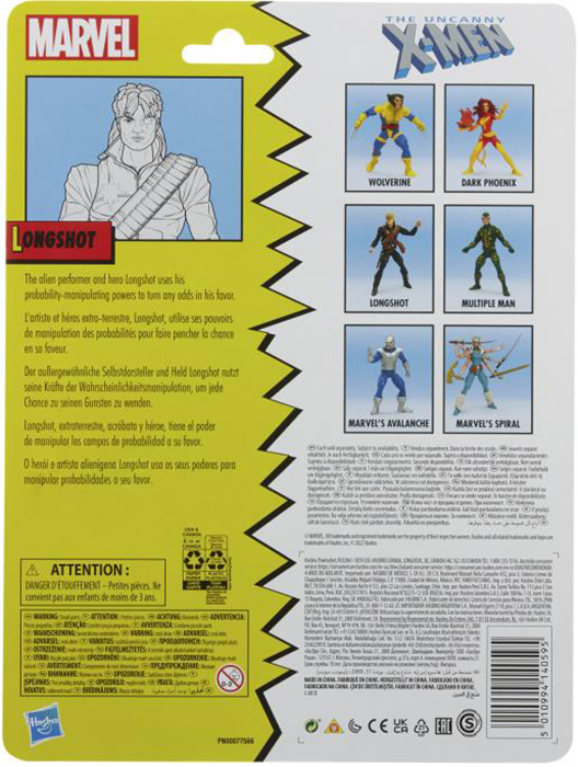 Longshot 6-Inch Scale | Marvel Legends Retro Collection | The Uncanny X-Men