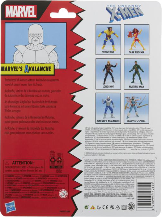 Marvel's Avalanche 6-Inch Scale | Marvel Legends Retro Collection | The Uncanny X-Men