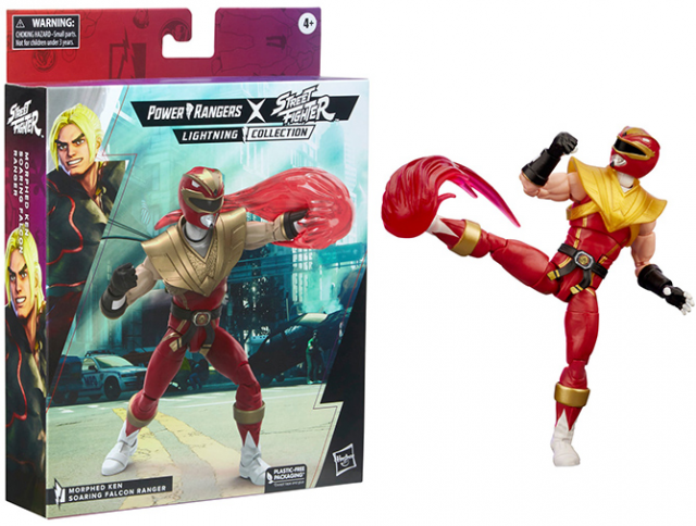 Morphed Ken Soaring Falcon Ranger 6-inch Scale Lightning Collection | Power Rangers x Street Fighter | Hasbro