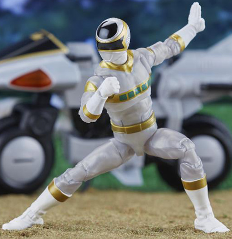 Silver Ranger and Silver Cycle Deluxe 6-inch Scale Lightning Collection | Power Rangers In Space | Hasbro