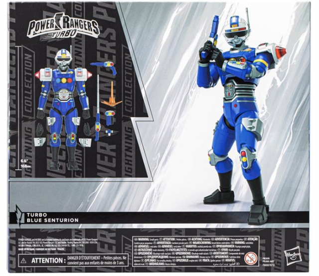 Blue Senturion Deluxe 6-inch Scale Lightning Collection | Power Rangers Turbo | Hasbro 