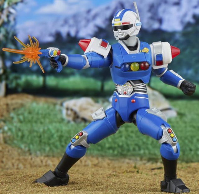 Blue Senturion Deluxe 6-inch Scale Lightning Collection | Power Rangers Turbo | Hasbro 