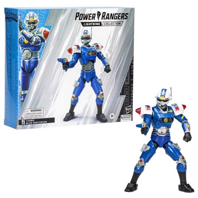 Blue Senturion Deluxe 6-inch Scale Lightning Collection | Power Rangers Turbo | Hasbro 
